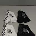 scenicamp 4 Pairs Cross Grip Soccer Socks Christian Socks for Men Cross Sock with Bible Verse Anti Slip Christian Crew Sock with Grips for Sports Training Barefoot Workout Hospital Fitness, 40-44