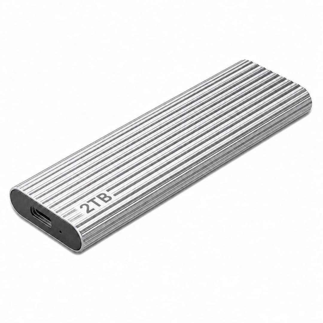 External Hard Drive,Ultra Slim External HDD Store Portable External Hard Drive Compatible with PC, MAC,Laptop (Silver)