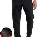 THE GYM PEOPLE Mens' Fleece Joggers Pants with Deep Pockets in Loose-fit Style (Black, XXL)