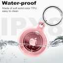 IPX8 Waterproof for Airtag Holder, 4 Pack for Apple for Airtags with Keychain, for Air Tag Case for Luggage, Dog Collar, Keys, Anti-Scratch Full Body Protective for Air Tags Holder4 Colors (A2-Pink/Blue/Green/Purple)