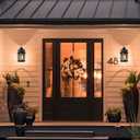 2-Pack Outdoor Wall Lights, Porch Lights, Waterproof Outdoor Wall Sconce, Exterior Light Fixture Matte Black with Clear Glass Shade for Garage Patio Front Door Balcony, 12in.