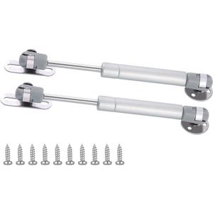 jing 20N4.4 lb Gas Strut Cabinet Hinge Safety Lift Support, Soft Open and Down Lid Support and Buffer Telescopic Cabinet Door Glue Head Gas Spring Supports 6 inch Length (2 Pack)