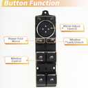 X AUTOHAUX Front Left Driver Power Window Switch No.GB5Z14529DA for Ford Explorer Police Interceptor for Utility Window Control Switch Black