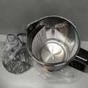 OFFACY Electric Kettle, Double Wall Glass Inner, Hot Water Boiler Heater Pot, 1.5-Liter, 1200 Watts for Fast Boiling, 53oz BPA Free, Glossy Black