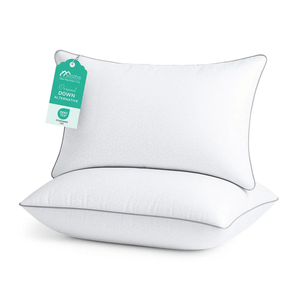 Sasttie Pillows Queen Size Set of 2, Bed Pillows for Side, Back, and Stomach Sleepers - Oeko-Tex Certified Down Alternative Plump Filling - Hotel Quality and Machine Washable, 20x30 Inches, 2 Pack