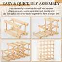 Juexica 2 Pcs 12 Bottles Wooden Wine Rack Stackable Modular Storage Racks DIY Assembly Wine Bottle Holder for Inside Cabinet Countertop Cellar Racks(2 Pack)