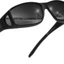 MEETSUN Fit Over Glasses Sunglasses for Men Women,Wrap Around Sunglasses Polarized UV400 Protection (Black Frame-gray Lens)