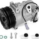 Air Conditioner AC Compressor with Clutch Compatible with Jeep Compass Patriot 2009-2017 & Dodge Caliber 2009-2012, 1.8L 2.0L 2.4L