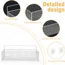 Bath Toy Storage, 2 Pack Metal Mesh Bath Toys Organizer for Bathtub Wall & Shower, Large Capacity Shower Toys Holder with Rustproof Hanging Basket Design for Restroom, Toilet, Bathroom, Kitchen-White