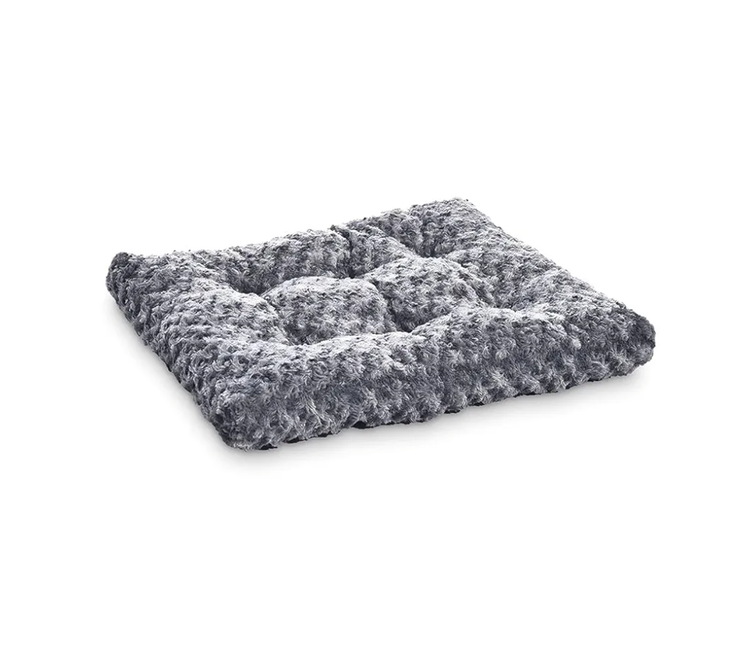 Amazon Basics Cat and Dog Bed and Crate Pad, Machine Washable, Indoor, 20 x 17 x 3 inches, Gray