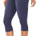 YEOREO Women's Workout Capri Leggings 17" No Front Seam High Waisted Hidden Scrunch Gym Yoga Pants, XL