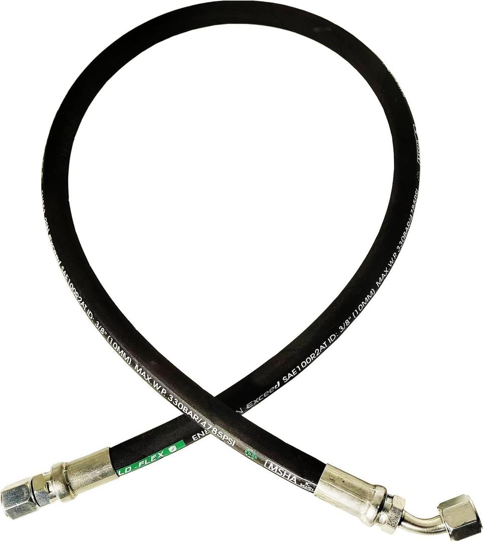 Autovo Hydraulic Hose Swivel Assembly 1/2" Hydraulic Hose with Female JIC X 45 Female JIC 36" Long 3988 psi