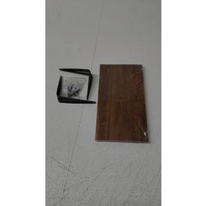 BAMFOX Black Floating Shelves Rustic Wood Wall Shelf for Bedroom, Bathroom, Living Room, Kitchen (10.5*5.8)