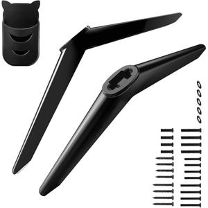 TV Legs for TCL Roku TV Stand Legs 28inch to 55 inch 65inch, Replacement Legs for TCL Roku TV 32S359 49S515 50S453 55S455 with Screws Set, Remote Holder & Instructions