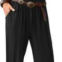 AUXDIO Women's Casual Summer Strapless Jumpsuits Off Shoulder Sleeveless Backless 2026 Wide Leg Romper with Pocket, Black, XL