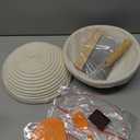 Banneton Bread Proofing Basket Set of 2 9 inch Round Dough Proofing BasketSourdough Starter Kit with Linen Liner, Lame, Dough Whisk,Complete Sourdough Bread Baking Supplies