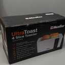 Mueller UltraToast Full Stainless Steel Toaster 4 Slice, Long Extra-Wide Slots for Bagels and Waffles, 6 Browning Levels, LED Display, Cancel/Defrost/Reheat Functions & Removable Tray, Kitchen Gadgets