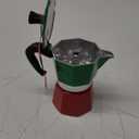 Bialetti - Moka Express Italia Collection: Iconic Stovetop Espresso Maker, Makes Real Italian Coffee, Moka Pot 3 Cups (4.3 Oz - 130 Ml), Aluminium, Colored in Red Green Silver