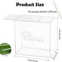Large Clear Acrylic Wedding Card Box with Slot and Pen, 10x10x5 inch Wedding Receptions Wishing Well Money Box, DIY Card Box for Party, Graduation, Bridal Shower, Birthday (Clear)