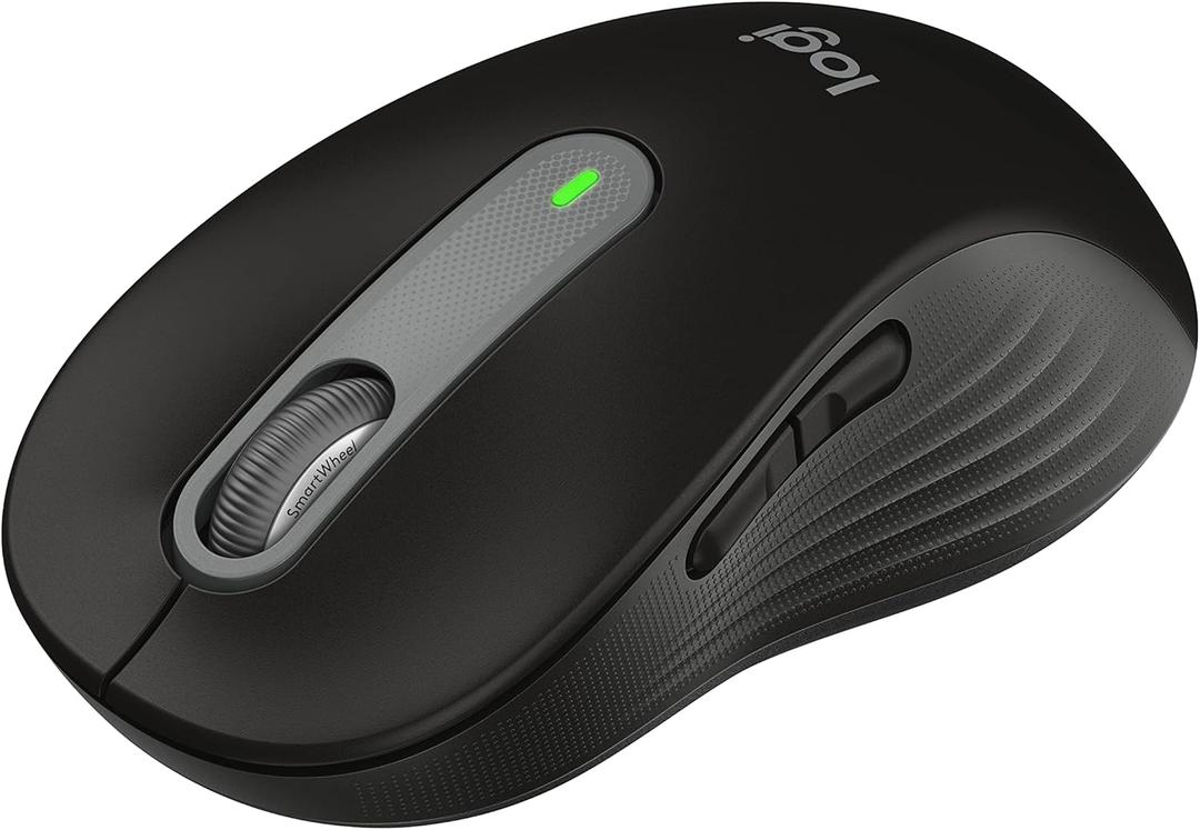 Logitech Signature M650 L Full Size Wireless Mouse - for Large Sized Hands, 2-Year Battery, Silent Clicks, Customizable Side Buttons, Bluetooth, for PC/Mac/Multi-Device/Chromebook - Black