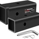 Trailer Hitch Receiver Extender Adapter Reducer Sleeve Set by Fetechmate, 3" to 2", 3" to 2-1/2", 2-1/2" to 2" Carbon Steel Extender Towing Trailer Hitch Receiver with Pin & Clip