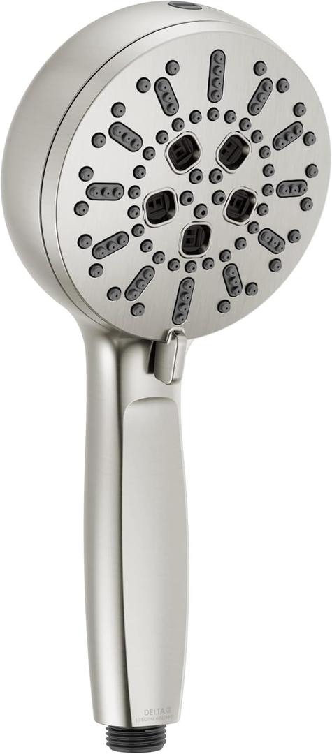 DELTA FAUCET -faucet ProClean Brushed Nickel Handheld Shower, Handheld Shower with High Pressure Spray, Shower System with Handheld, Lumicoat Stainless 59584-SS-PR-PK