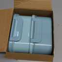 Adults Bento Lunch Box Set with Thermo Bag, 74oz Stackable Leak-proof 3-tiers Bento Box, Built-in Utensil and Sauce Container for Work, School, Dining Out (Green)