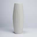 8 Inch White Ceramic vase, Modern Rural Minimalist Style Pampas Grass Flower Feather Centerpiece, Table, Desk, Living Room and Bedroom Decor, Creative vase Gifts（White）