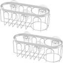 1PCS Sponge Holder for Kitchen Sink with Suction Cups, in-Sink Sponge Holder, Wall Hanging Caddy Organizer Drain Rack Tray -Dish Cloth, Brush, Scrubber-304 Stainless Steel No Drill for Bathroom