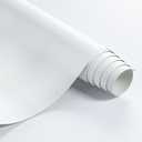 Homease Solid White Wallpaper 24 x 196 inch Thick Matte White Contact Paper Decorative Peel and Stick Wallpaper for Shelf Liner Cabinet Table Door Waterproof Vinyl Self Adhesive Film