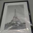 upsimples 11x15 Picture Frame, Display Pictures 8x12 with Mat or 11x15 Without, Wall Hanging Photo Frame, Black, 1 Pack