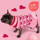 KYEESE Valentines Dog Sweater, Stretchy Dog Sweaters for Large Dogs, Soft Turtleneck Medium Large Dogs Sweater, Warm Pet Sweaters Dress with Heart Print, Comfy Pet Clothes Coat with Leash Hole, 2XL (XX-Large(35-60lbs), 00# Red Love Design)