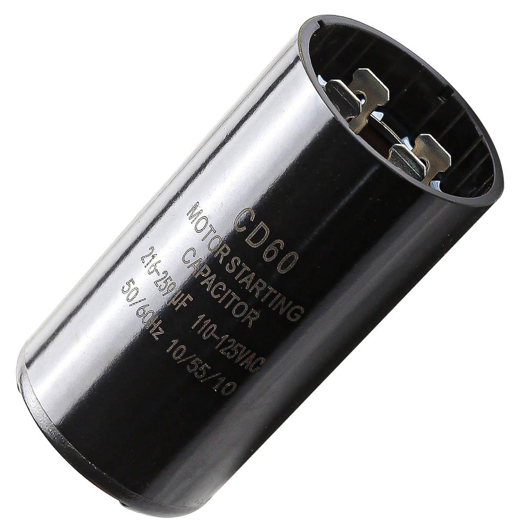 Seentech 216-259 uf/MFD 110-125 VAC 20% Round Motor Start Capacitor 50/60 Hz AC Electric Universal Fit for AC Motor Run or Fan Start and Cool or Heat Pump Air Conditioner