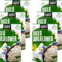 Kitchen & Love Organic Riced Cauliflower 8 oz (6 Pack) | Low Carb, Low Calorie, Healthy Rice Alternative, Vegan, Gluten Free, Ready to Eat & Microwaveable, Dairy Free, Shelf Stable (BBD 04/29/2028)