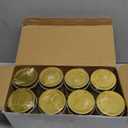 novelinks 8 oz Clear Plastic Jars with Screw-On Lids - BPA-Free Refillable Storage Containers for Slime, Spices, Crafts, Kitchen & Home Organization (16 Pack, Gold)