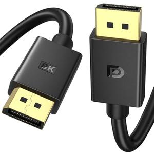 Flexible DisplayPort Cable Version 1.4, Standard DP Cable Supports DP 1.4/1.2, 8K60 4K240/144 2K360/240, HBR3 32.4Gbps HDR HDCP DSC FreeSync G-Sync DLSS for Gaming Monitor, NVIDIA AMD Graphics (10ft) Pack of 2