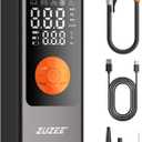 Tire Inflator Portable Air Compressor, 4X Faster & High-Capacity Battery, Portable Tire Inflator with Digital Pressure Gauge, LED Light, 150PSI Air Pump for Car Tires, SUV, Motorcycle, Bike, Ball, etc