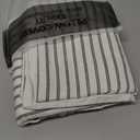 YCOLL Farmhouse Pillow Covers 22x22, Modern Accent Square Throw Pillow Covers Set of 2, Olive Green and Beige Striped Patchwork Linen Decorative Cushion Covers for Couch Chair Bedroom Home Decor, Olive Green, 22" x 22" (Pack of 2)