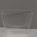 6 Pack Wall Mount Brochure Holder - 6.5 x 6.5 Inch Plastic Flyer Holder for Trifold, Magazine, Document