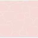 modern-twist 14 x 16 Silicone Placemat, BPA, PVC-Free Table Mat, Dishwasher Safe, Pebbles Print in Blush, Pack of 1