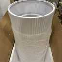 Metal Pleated Cylinder Pedestal Stands for Party, 3 Pieces Heavy Duty Round Cake Pedestal Stand Display Plinth Pillars Art Decor for Wedding Ceremony Birthday Party（Medium, White）