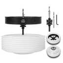 8 Hole Saw for Recessed Lights, 8 Inch Hole Cutter with Dust Bowl Catcher for Led Recessed Lighting 8 Inch and Wood Metal Drywall, Bi-Metal Construction, Black
