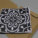 VICCI 24pcs Floor Tile Stickers Peel and Stick Kitchen Backsplash Wall Tile Decals 7.87"*7.87" Subway Decals PVC SelfAdhesive for Floor Bedroom Bathroom Laundry Home Fireplace Decor,Black & White