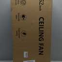 addlon 52 inch Ceiling Fans with Lights and Remote Control, Reversible, 3 Wood Blades, 6 Speeds, 3CCT Dimmable, Noiseless, Indoor/Outdoor Black Walnut Ceiling Fan for Bedroom Living Room Gazebo Patio