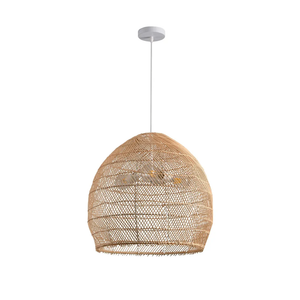 3-Light Rattan Pendant Light Boho Wicker Hanging Light,19.7" Hand-Woven Rattan Chandelier for Kitchen Island Restaurant Craft Room Farmhouse