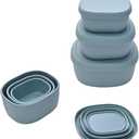3Pcs/Set Nesting Silicone Food Storage Containers with Lids,BPA Free Reusable Bento Box Set(6.7oz,10 oz,20oz) Microwave, Dishwasher & Freezer Safe