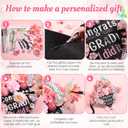 Knitgrip Graduation Cap with Decoration Kit 2026, DIY Grad Cap Topper Kit with Hat, Faux Floral, Glitter Cards, 3D Butterfly, Ribbon Bow, Rhinestone Alphabet Stickers, Paint Marker, Glue Gun(Pink)