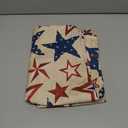 Horaldaily 4th of July Rectangular Tablecloth 6084 Inch, Patriotic Memorial Day Blue Red Star Independence Day Washable Table Cover for Party Picnic Dinner Decor (Beige)