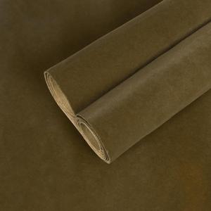 CHIHUT 12”x472” Self Adhesive Peel and Stick Velvet Flocking Lining Solid Brown Felt Sheet for Jewelry Drawer Cabinets Art Crafts Soft Texture Flocked Wallpaper Roll for Bedroom Dresser Walls