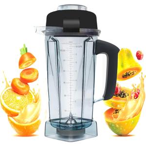 For Vitamix Blender Pitcher 64oz, Replace for Vitamix 5200 5000 5300 4500 6300 7500 VM0101 VM0103 VM0197 E310 Classic/Explorian/Commercial Series etc Container Jar Cup (64oz pitcher)